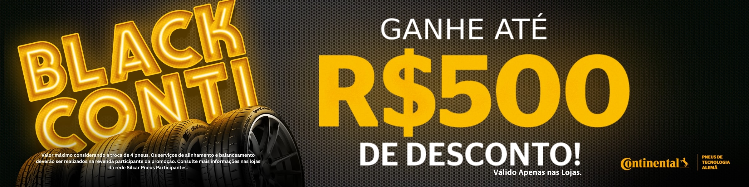 BackFriday Silcar Pneus e Continental